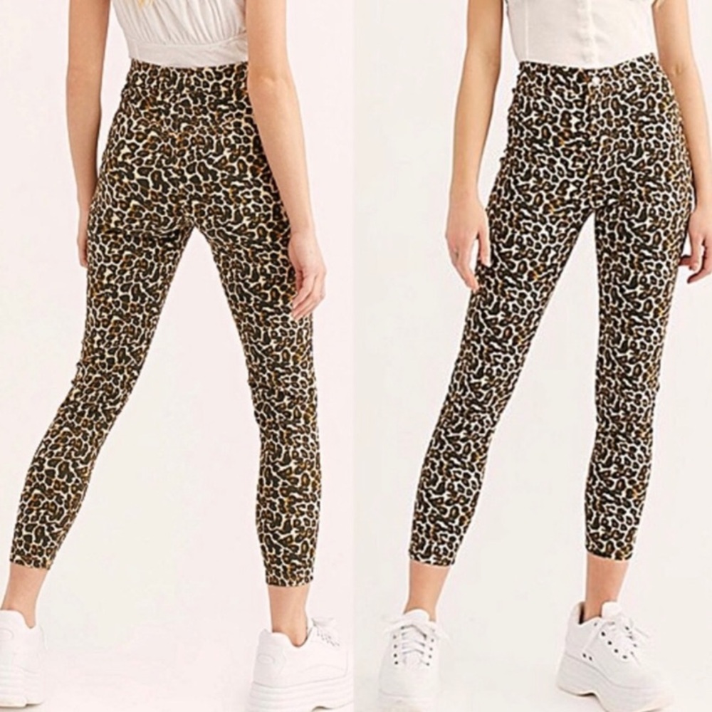 Free People Leopard Skinnies